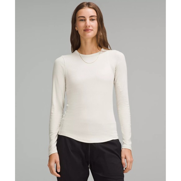 lululemon athletica Tops - 197-Lululemon-Hold Tight Long-Sleeve Shirt-Bone